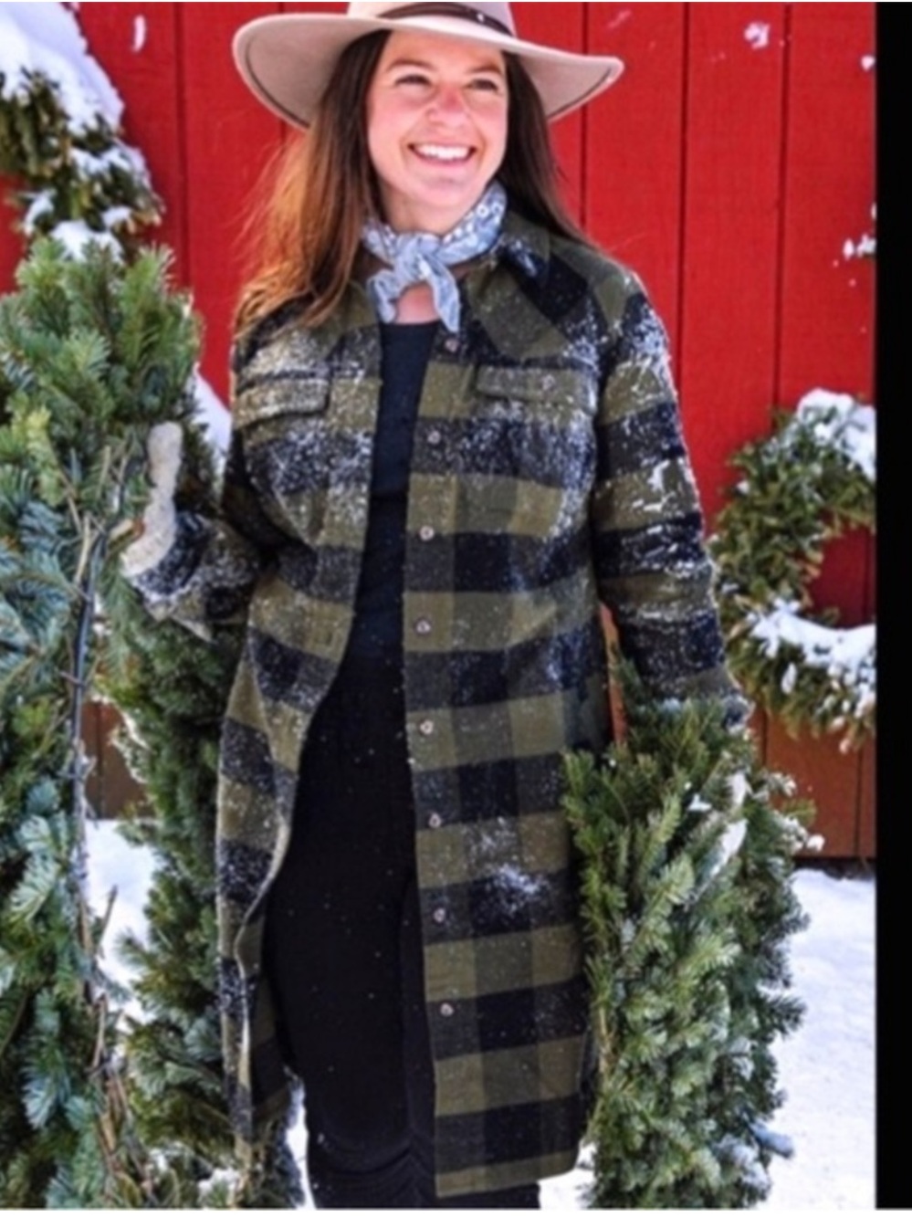 Duluth Trading Co Women’s Folklore Flannel Duster Size L